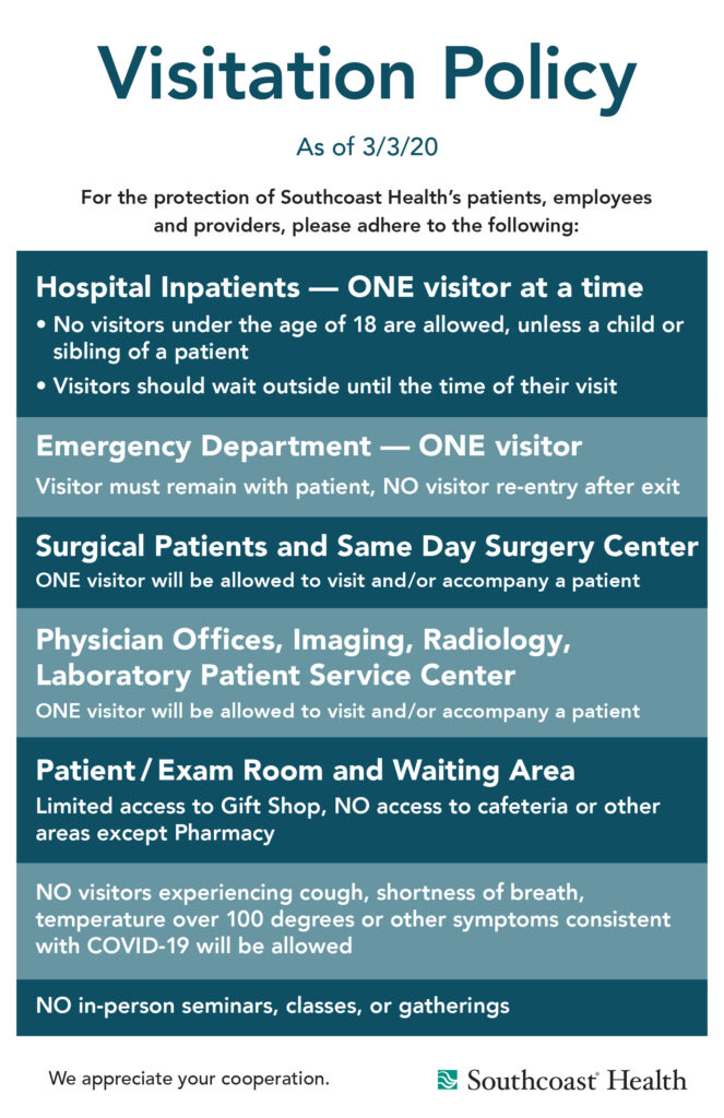 Visitation-Policy-030321 | Southcoast Health